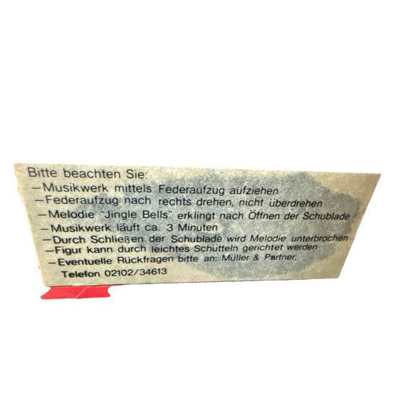 Vtg 70s Dancing Christmas Santa Claus Jingle Bells Wind Up Music Box - Picture 4 of 7